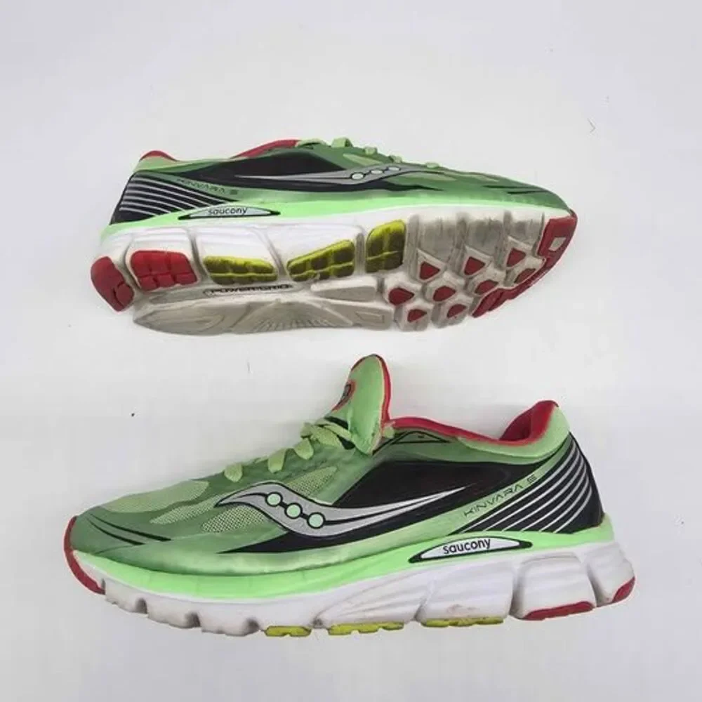 Saucony Kinvara 5 Women Size 7 Running Shoes Green Pink S10238-5 PowerGrid 4mm
